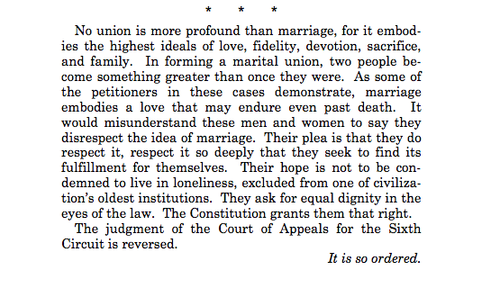 Heres The Most Important Paragraph From The Supreme Courts Same Sex Marriage Decision Mic 