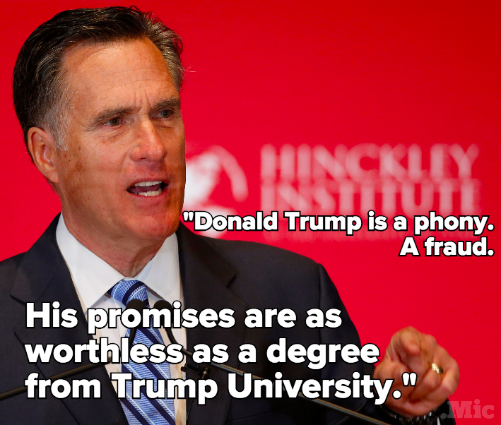 Image result for romney on trump quote