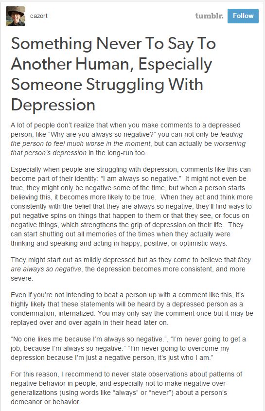 dating a depressed person tumblr
