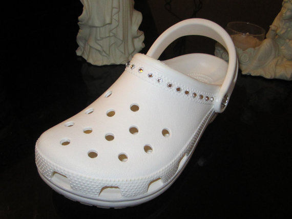bridal crocs flats