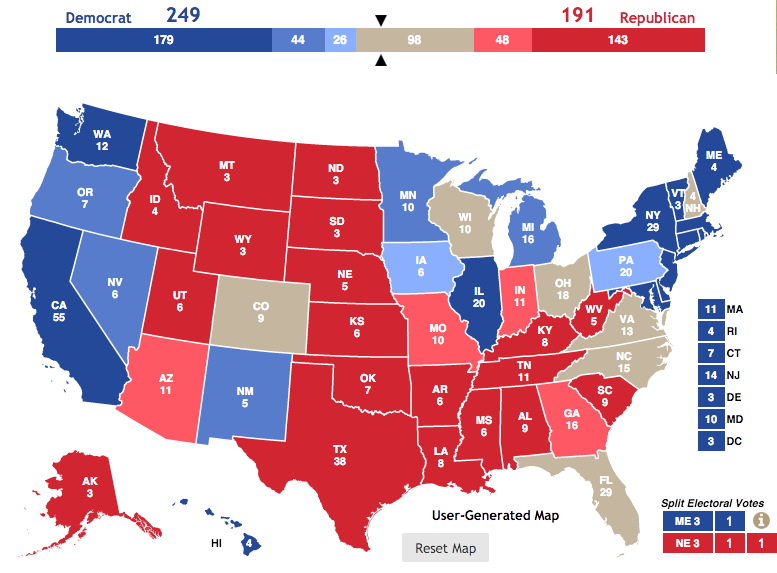 2016 Election Map: Here's How Many Points Each State Gets in Electoral ...