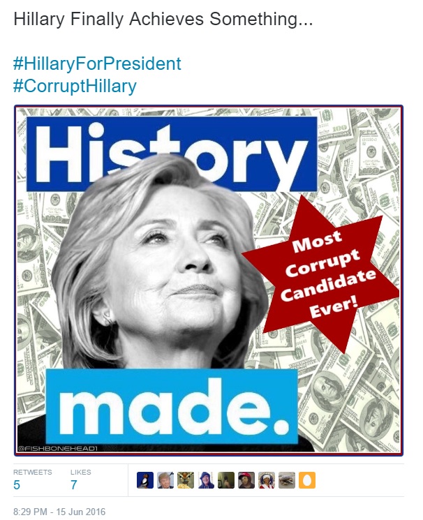 Donald Trump's "Star of David" Hillary Clinton Meme Was Created by White Supremacists